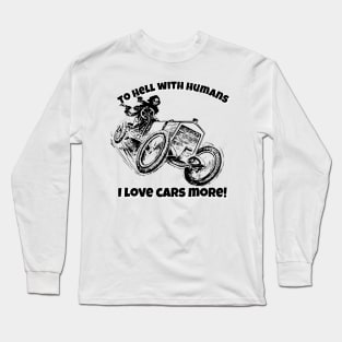 Grim reaper likes cars Long Sleeve T-Shirt